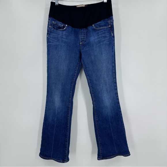 Paige Laurel Canyon Maternity Pregnancy Bootcut Denim Jeans Blue Size 29 - Picture 1 of 9